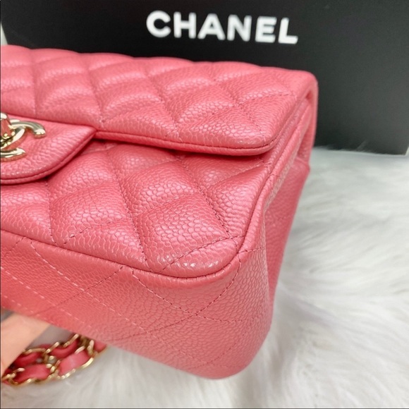 🎀 SOLD - CHANEL Caviar Leather Mini Rectangular Flap Bag - Picture 6 of 16